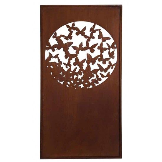 Sichtschutzwände und Paravents Sichtschutzwand - Schmetterlinge im Bauch - Höhe 200x100 cm Sichtschutzwand "Schmetterlinge im Ba