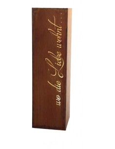Gartendeko Rost Säule - wo die liebe wohnt - Höhe 100 cm - 30x30 cm Rechteckige Säule mit Schriftzug, "wo die liebe wohnt"
Hö