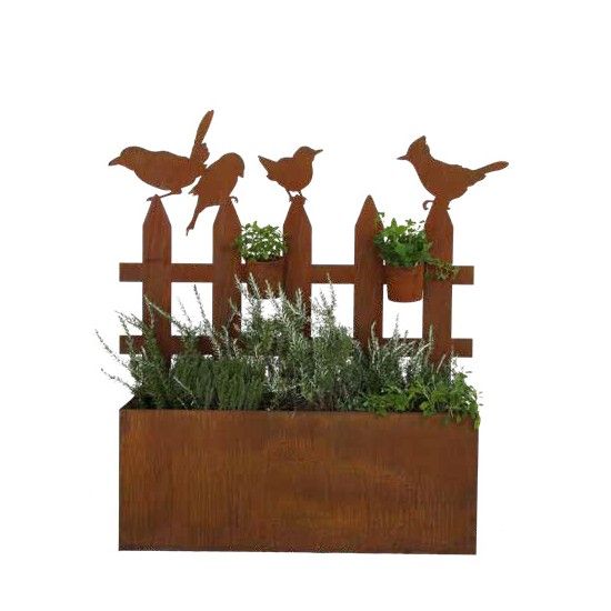 Vogelzaun mit Rohren für Eisenstangen 115 cm breit 2er Set mit 3 und