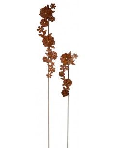 Blumen und Bäume Blütentraum - Blumenranke 6 Blüten als Gartenstecker - 180 cm hoch Gartenstecker mit Blüten und einem Goldpunkt