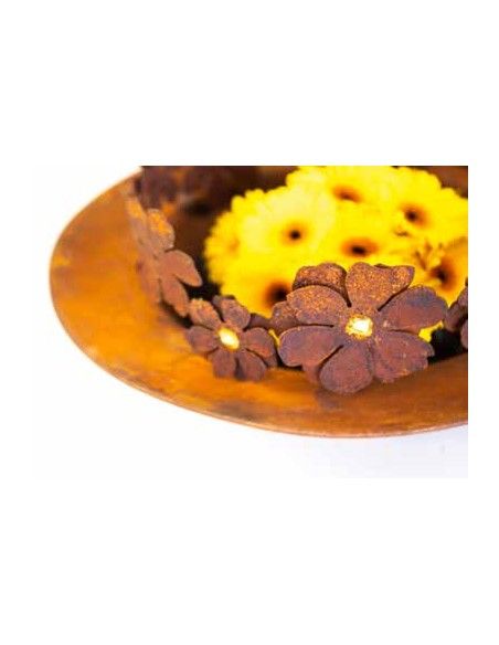 Blumen und Bäume Ring - Blütentraum mit 6 aufgesetzten Blüten - Ø 30 cm Blutenring mit 6 aufgesetzten Blüten.

Höhe 11 cm
Dur