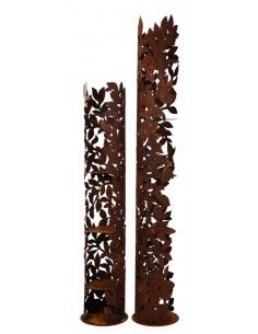 Windlichtsäule Metall oder Holz mit Glas  Windlichtsäule „Komorebi“  mit 4 Zwischenböden - Höhe 147cm Komorebi bedeutet auf Japa