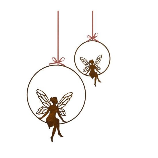 Start Ring mit sitzender Fee Gr.2 zum Hängen 