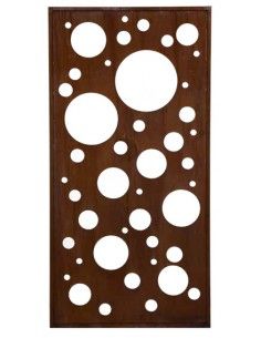 Sichtschutzwände und Paravents Sichtschutzwand mit Kreisausschnitten komplett - Höhe 200 x 100 cm Sichtschutzwand mit Kreisaussc