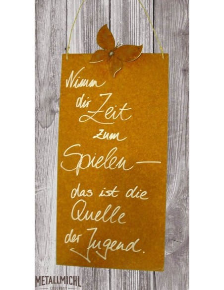 Nimm Dir Zeit zum Spielen, das ist die Quelle der Jugend Rostschild