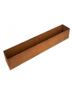 Blumentöpfe - Pflanztöpfe in Edelrost Pflanztopf - Brick -  aus 2mm Stahl mit leicht erhöhtem Boden  - Länge 80 cm 
Höhe 15 cm