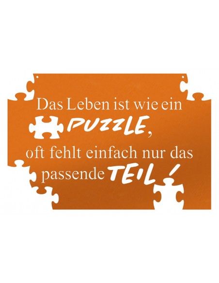 Edelrost Gedichttafel Puzzle Breite 60 cm