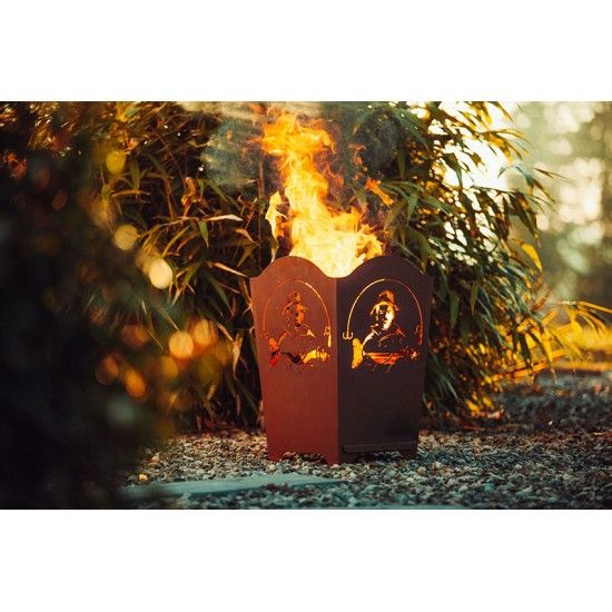 Metall Feuerkorb - Angler - Höhe 61,5 cm