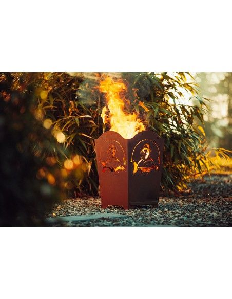 Metall Feuerkorb - Angler - Höhe 61,5 cm