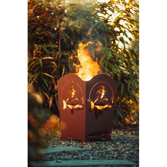 Metall Feuerkorb - Angler - Höhe 61,5 cm