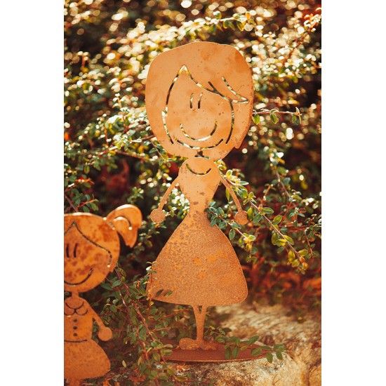 Doodle Familie aus Edelrost - Mama Susi - Höhe 36,5 cm