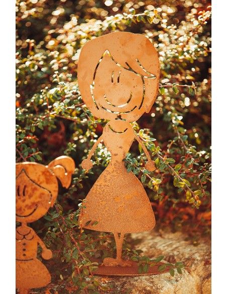 Doodle Familie aus Edelrost - Mama Susi - Höhe 36,5 cm