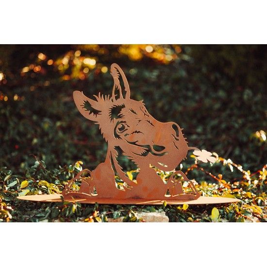 Deko Esel mit Kleeblatt - Höhe 32,5 cm