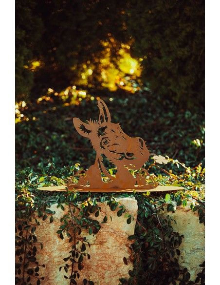 Deko Esel mit Kleeblatt - Höhe 32,5 cm