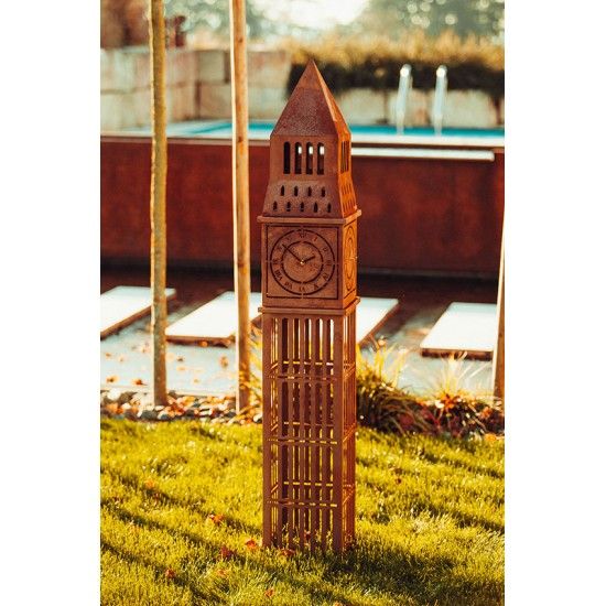 Big Ben Skulptur aus Metall - Höhe 160 cm
