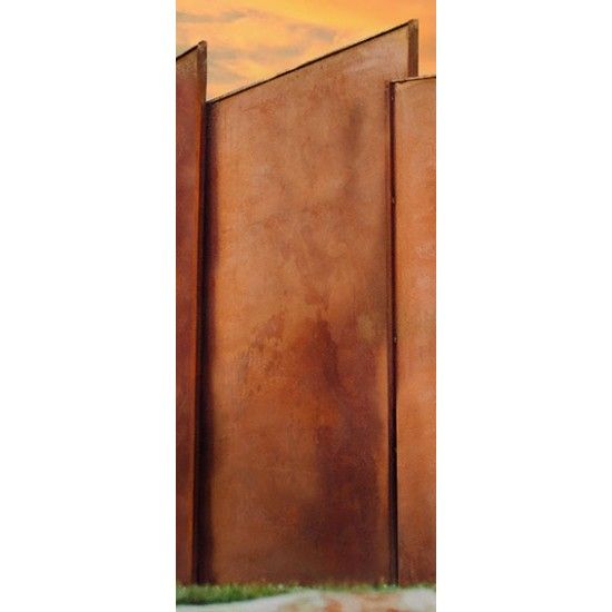 Edelrost Sichtschutzzaun - Modern Art 3 - Höhe 206 cm