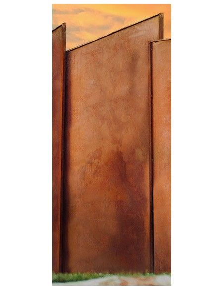 Edelrost Sichtschutzzaun - Modern Art 3 - Höhe 206 cm