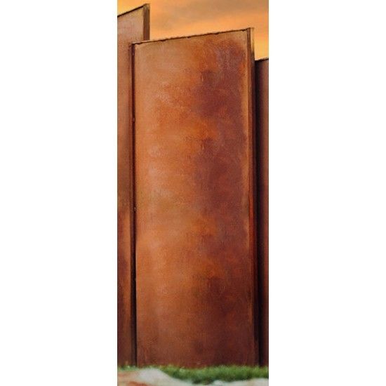 Edelrost Sichtschutzzaun - Modern Art 4 - Höhe 199 cm