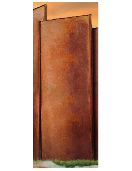 Edelrost Sichtschutzzaun - Modern Art 4 - Höhe 199 cm