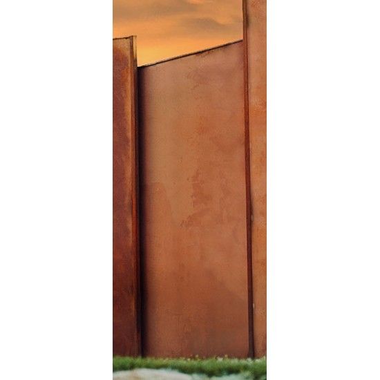 Edelrost Sichtschutzzaun - Modern Art 5 - Höhe 193 cm