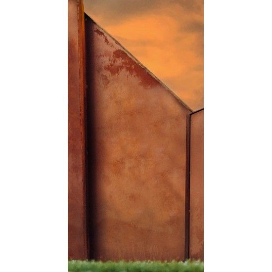 Edelrost Sichtschutzzaun - Modern Art 6 - Höhe 193 cm