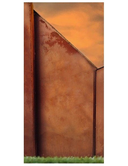 Edelrost Sichtschutzzaun - Modern Art 6 - Höhe 193 cm