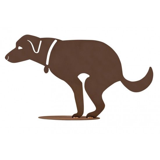 Deko Hund Corina - 71 cm lang - inkl. Häufchen neutral