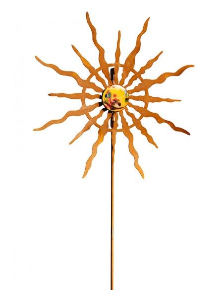 Gartenstecker Sonne mit Kugel inkl. Glaskugel