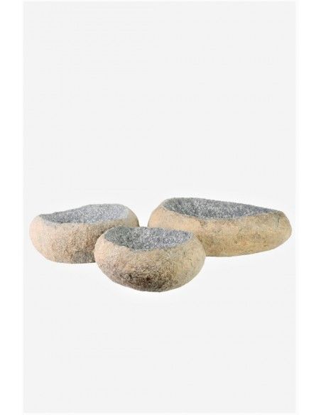 Stein Vogeltränke aus Stein -Steinschale - 30 cm Ø - ca. 19 kg schwer Eine kleine Steinschale aus echtem Natur Stein bietet klei