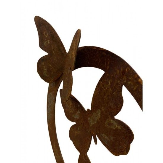 Gartenstecker Schmetterlingsherz als Gartenstecker - 37 cm hoch - klein Viele Schmetterlinge im Herz als Gartenstecker sorgen fü