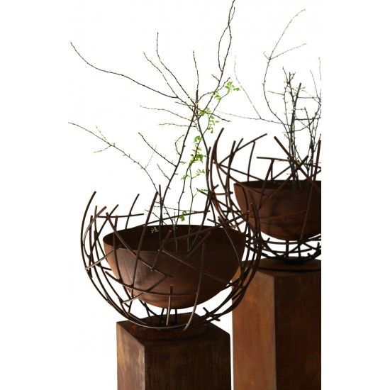 runde Pflanzschalen Draht-Halbkugel 60 cm Ø - mit dichter Innenschale Ø 50 cm Ein wahres Kunstwerk! Unsere Drahthalbkugel mit wa