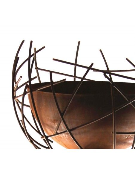 runde Pflanzschalen schwebende Pflanzschale - Draht Halbkugel 60 cm Ø - mit wasserdichter Innenschale Ø 50 cm Ein wahres Kunstwe