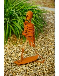 Skelett Halloween - Skateboarder - gruselige Skelettdeko -  Höhe 69 cm 2