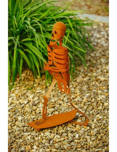 Skelett Halloween - Skateboarder - gruselige Skelettdeko -  Höhe 69 cm