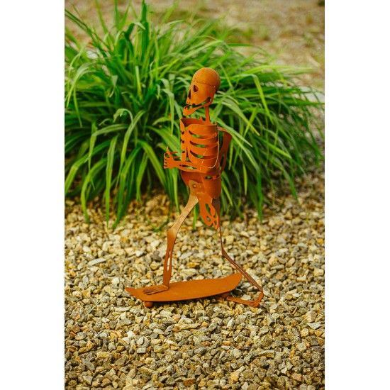 Skelett Halloween - Skateboarder - gruselige Skelettdeko -  Höhe 69 cm