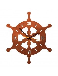 Metall Wanduhr Steuerrad - Durchmesser 43 cm