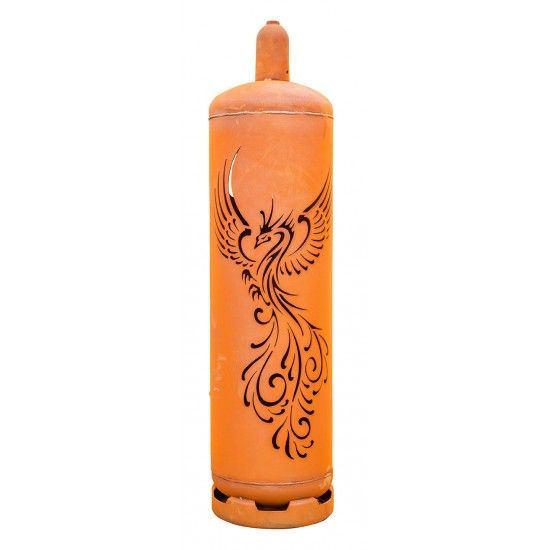 Feuertonne Gasflasche - Phönix - 128 cm hoch - Feuerstelle