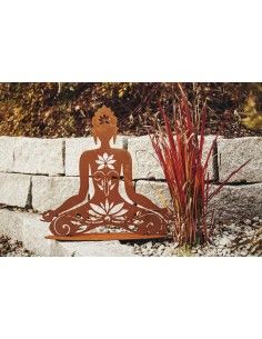Edelrost Figur Hindu-Göttin, 56 cm hoch und 60 cm breit 2