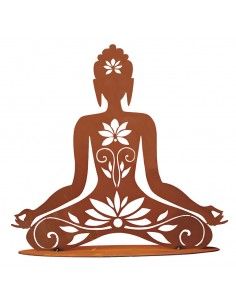 Edelrost Figur Hindu-Göttin, 56 cm hoch und 60 cm breit