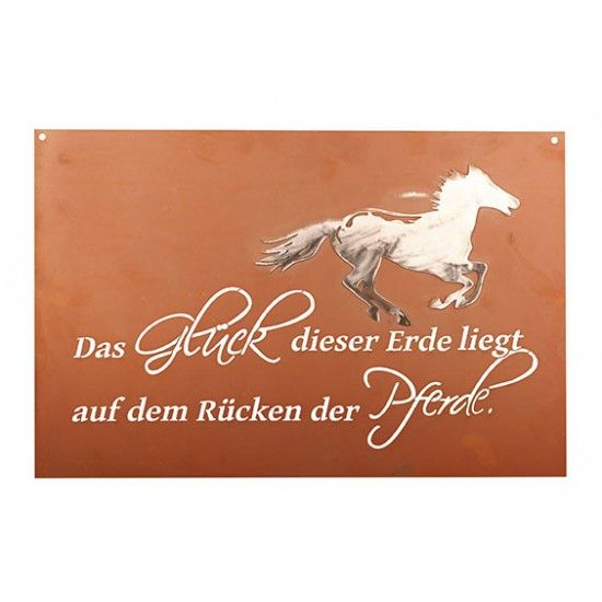 Gedichttafel - Pferdeglück - Breite 80 cm
