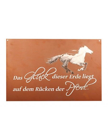 Gedichttafel - Pferdeglück - Breite 80 cm