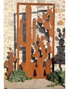 Sichtschutzwände und Paravents Sichtschutzwand - Kaktus mit Goldpunkten - Höhe 200x100 cm Sichtschutzwand mit Goldpunkten auf de 2