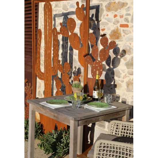 Sichtschutz 2m hoch - 200 cm Sichtschutzzaun Elemente Sichtschutzwand - Kaktus mit Goldpunkten - Höhe 200x100 cm Sichtschutzwand
