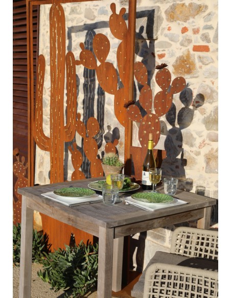 Sichtschutz 2m hoch - 200 cm Sichtschutzzaun Elemente Sichtschutzwand - Kaktus mit Goldpunkten - Höhe 200x100 cm Sichtschutzwand