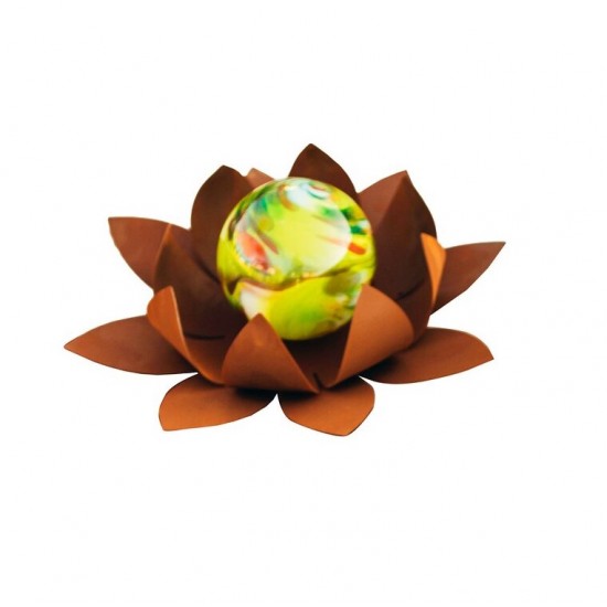 Rosen Glasseerose - klein 26cm Ø 
Glasseerose 26 cm Durchmesser
Glaskugel- 10 cm Durchmesser

Farbe der Glaskugeln - gelb od