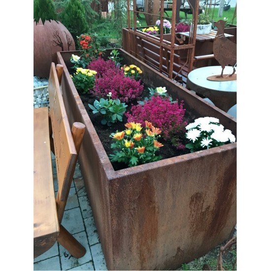 Hochbeet Metall Hochbeet Metall 200 cm lang 80 hoch Tiefe 70 cm Ein Metall Hochbeet mit 2 Meter Länge...
für viel eigenes Gemüs