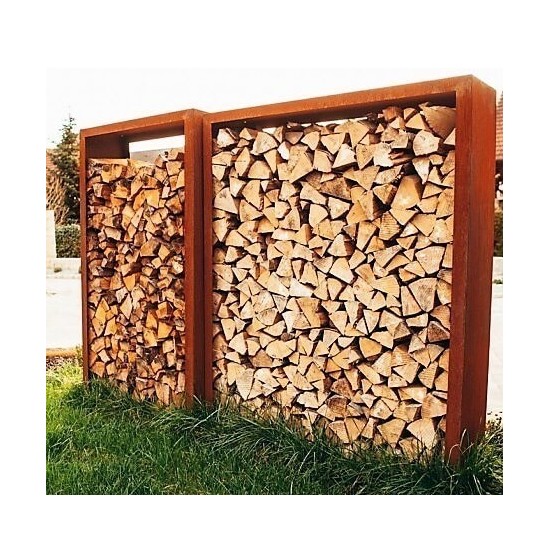 Kaminholzregal Metall Aussen selber bauen - Bausätze 1 x Segment 220 cm für Kaminholzregal Bausatz Dieser Kaminholzregal Metall 