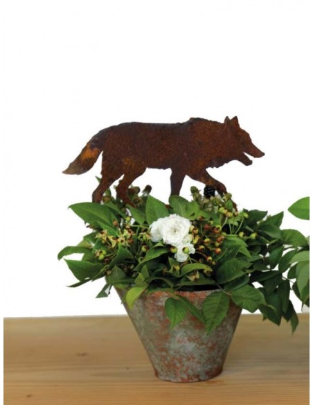 Gartenstecker Böser Wolf - 7,7 cm hoch - klein 
Höhe 7,7 cm