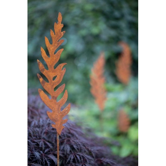 Start Edelrost Gartenstecker Farn - 26 cm hoch - klein 
Höhe 26 cm
Breite 14 cm
zzgl. Stab 80 cm

