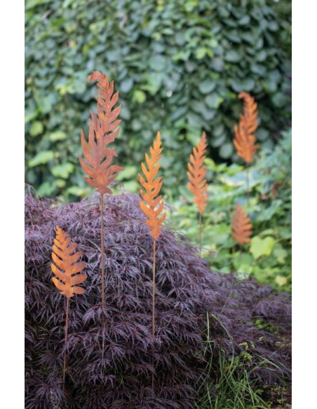 Start Edelrost Gartenstecker Farn - 26 cm hoch - klein 
Höhe 26 cm
Breite 14 cm
zzgl. Stab 80 cm
